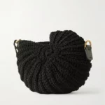 Sea Treasures Leather-trimmed Crocheted Cord Shoulder Bag Thumbnail 1