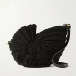 Sea Treasures Leather-trimmed Crocheted Cord Shoulder Bag Thumbnail 2