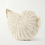 Sea Treasures Leather-trimmed Crocheted Cord Shoulder Bag Thumbnail 2