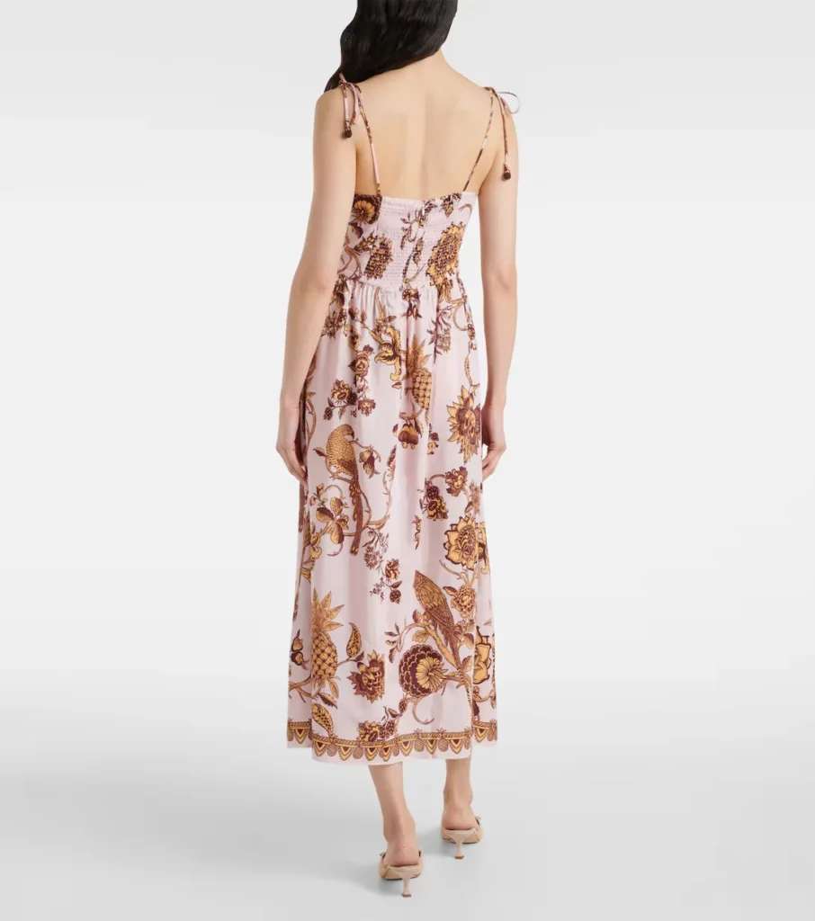 Tropical Landing Cotton-blend Midi Dress Full Size Image 3