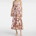 Tropical Landing Cotton-blend Midi Dress Thumbnail 1