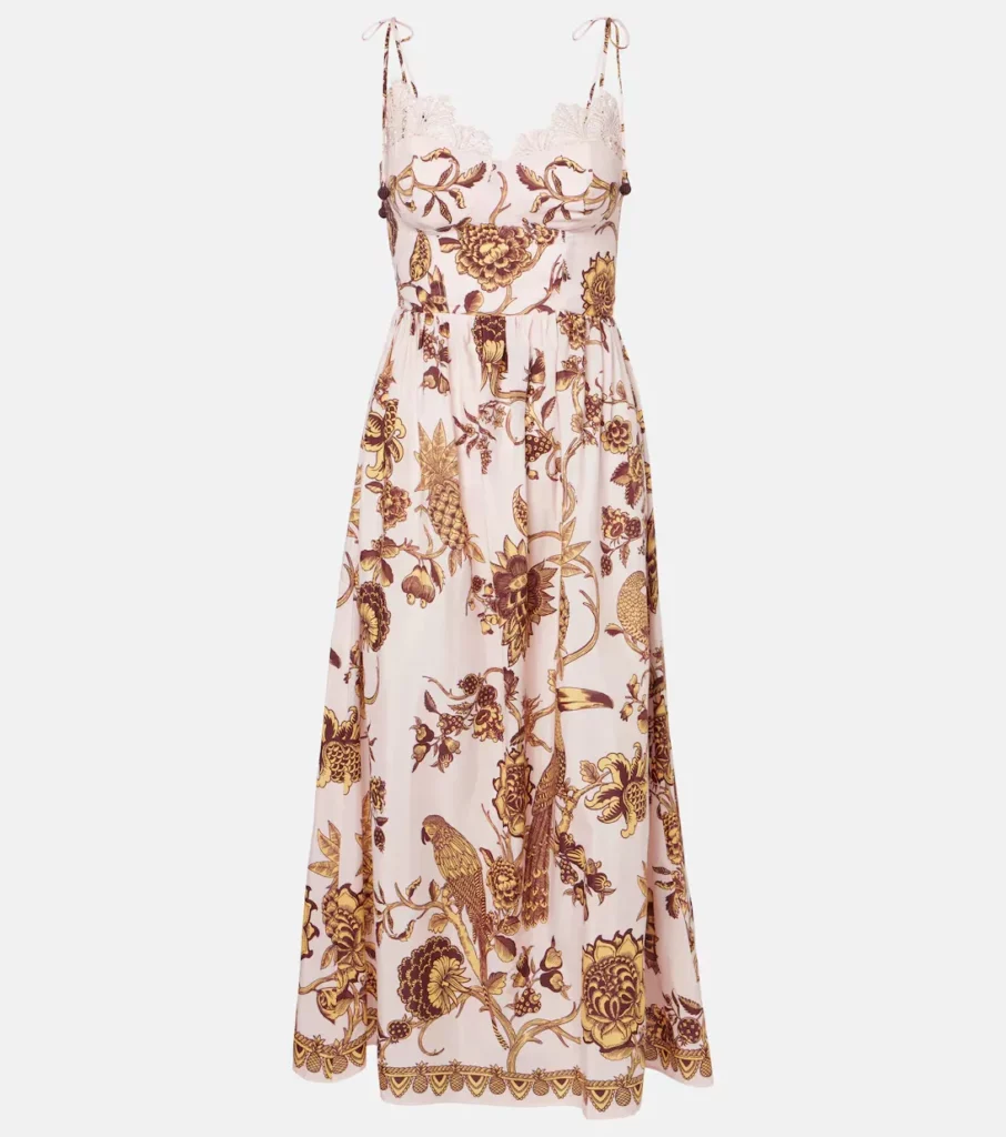 Tropical Landing Cotton-blend Midi Dress Full Size Image 2
