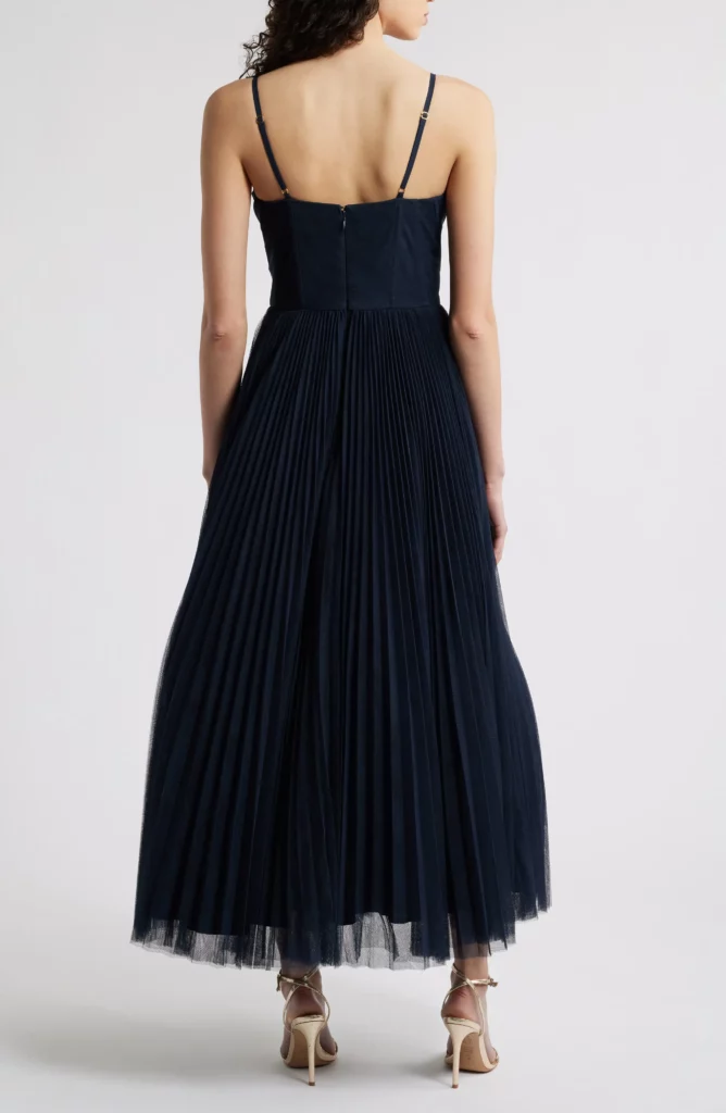 Pleated Cocktail Dress Full Size Image 2