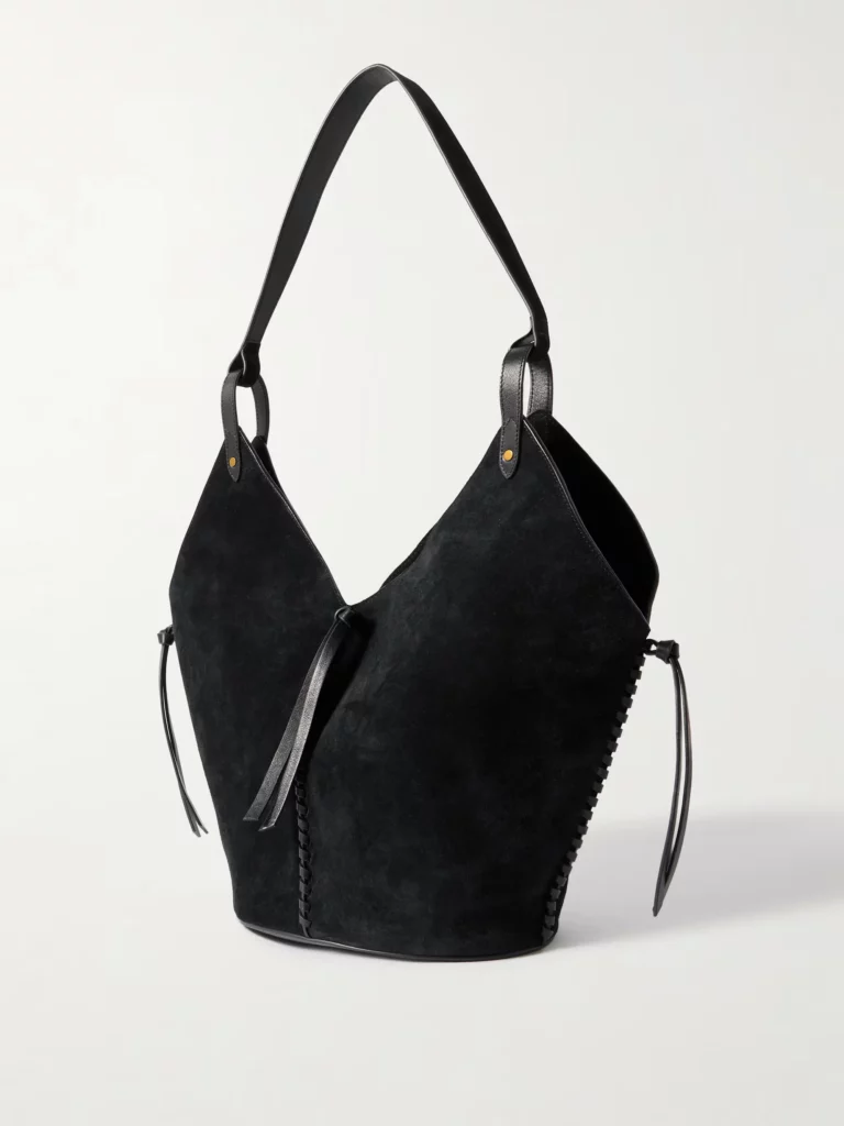 25E Tampa Leather-trimmed Suede Tote Full Size Image 3