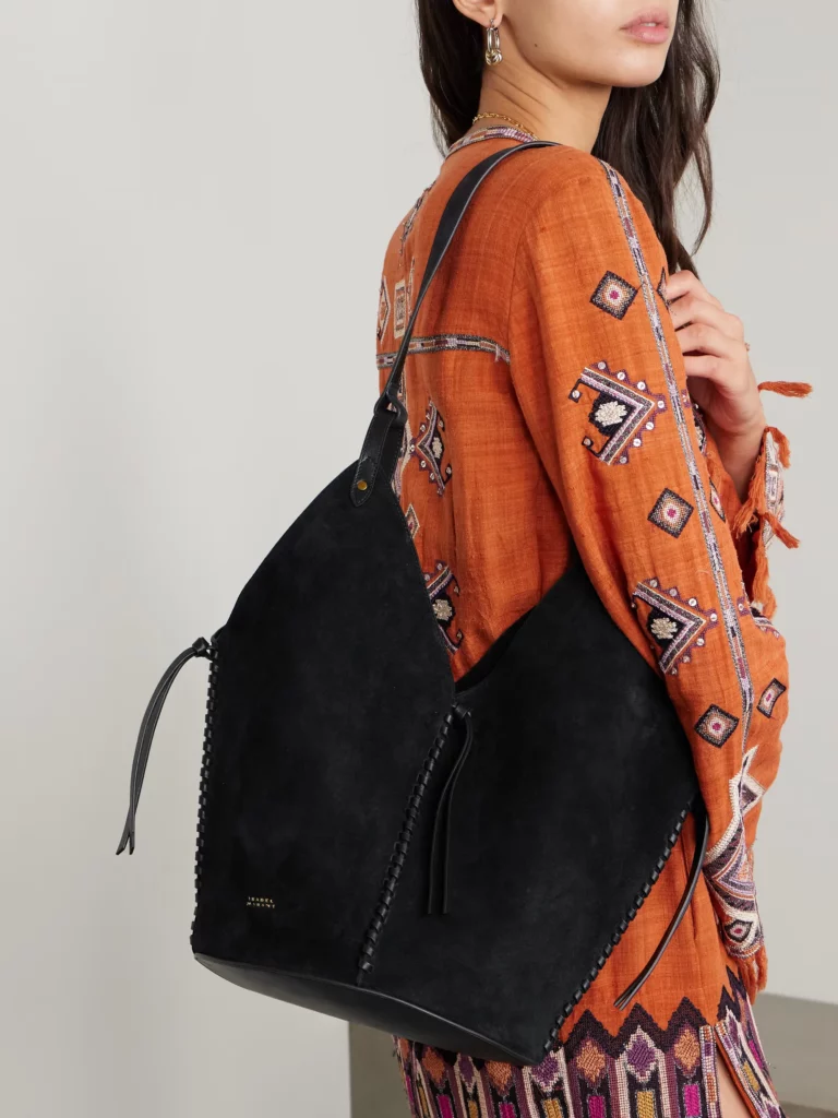 25E Tampa Leather-trimmed Suede Tote Full Size Image 2