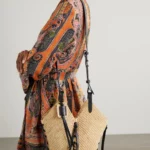 Tampa Mini Leather-trimmed Raffia Bucket Bag Thumbnail 3