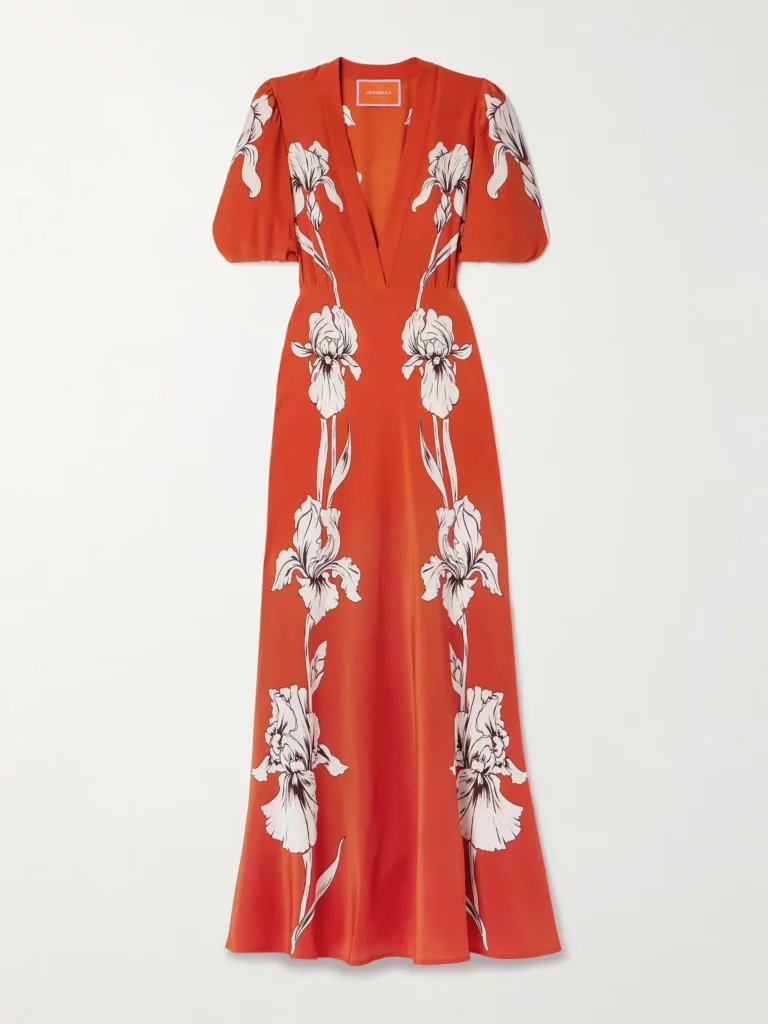 Marlene Floral-print Silk-crepe Maxi Dress Full Size Image 4