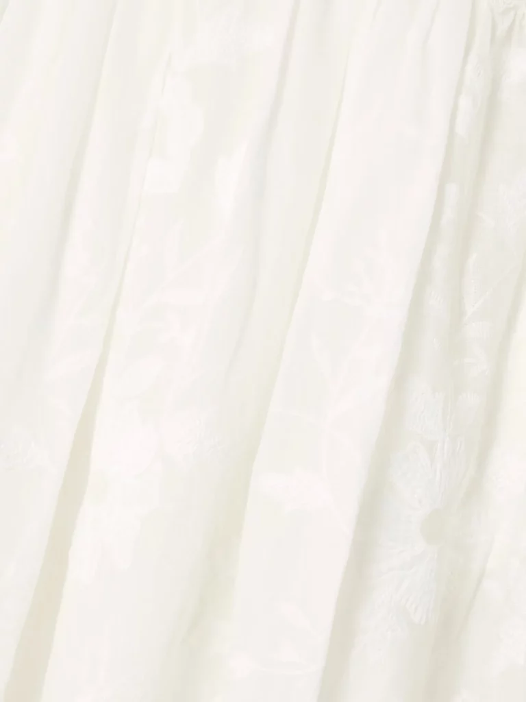 Capoliveri Pintucked Embroidered and Lace Maxi Dress Full Size Image 4
