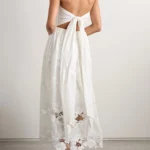 Desideria Strapless Guipure Embroidered Cotton-voile Midi Dress Thumbnail 3