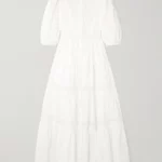 Poppi Lace-trimmed Tiered Broderie Anglaise Cotton Maxi Dress Thumbnail 3