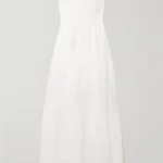 Sophie Strapless Scalloped Broderie Anglaise Cotton Midi Dress Thumbnail 4
