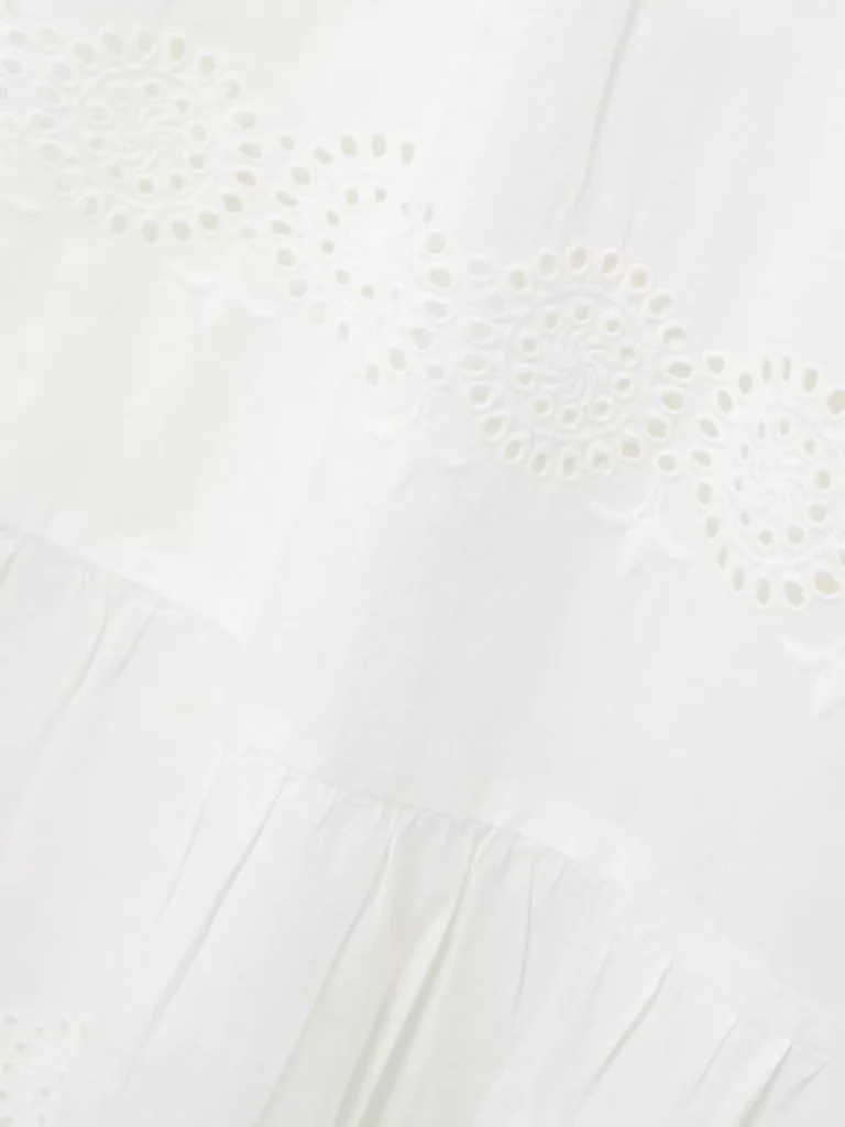 Sophie Strapless Scalloped Broderie Anglaise Cotton Midi Dress Full Size Image 2