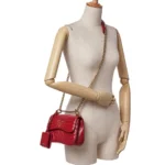 Small Quilted Calfskin Diagramme Curved Chain Flap Crossbody Bag Thumbnail 6