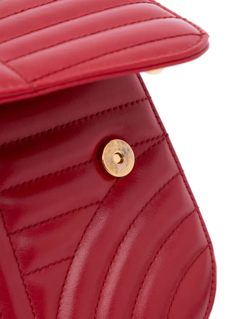 Small Quilted Calfskin Diagramme Curved Chain Flap Crossbody Bag Full Size Image 3