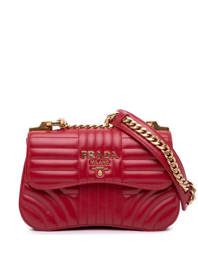 Small Quilted Calfskin Diagramme Curved Chain Flap Crossbody Bag Full Size Image 1