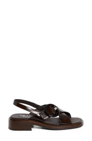 PRADA Re-Edition 1996 Crisscross Calfskin Leather Sandal