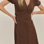 Michelle Puff Sleeve Midi Dress Thumbnail 2