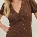 Michelle Puff Sleeve Midi Dress Thumbnail 4
