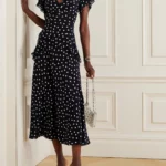 Evie Ruffled Polka-dot-silk-chiffon Midi Dress Thumbnail 1