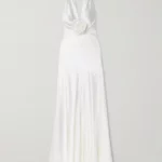 Embellished Silk-charmeuse Halterneck Gown Thumbnail 2