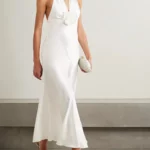 Embellished Silk-charmeuse Halterneck Gown Thumbnail 1