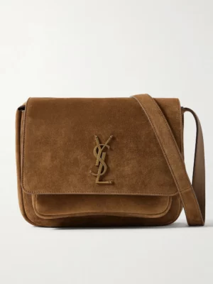 SAINT LAURENT Niki Suede Shoulder Bag