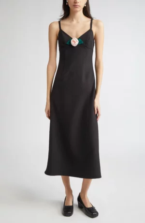 SANDY LIANG Pilton Rosette Midi Dress
