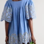 Scarlett Broderie Anglaise Linen and Cotton-blend Mini Dress Thumbnail 3