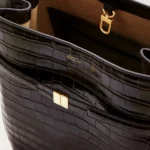 Belted Croc-effect Leather Tote Thumbnail 2