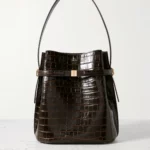 Belted Croc-effect Leather Tote Thumbnail 1