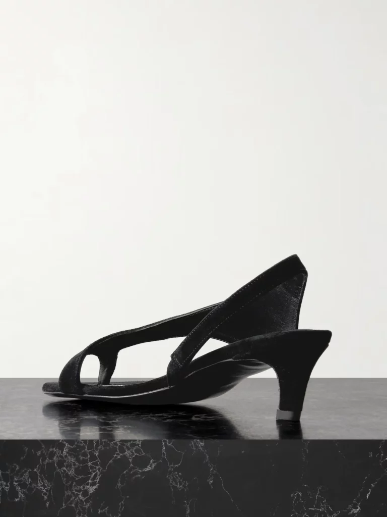 Suede Slingback Sandals Full Size Image 3