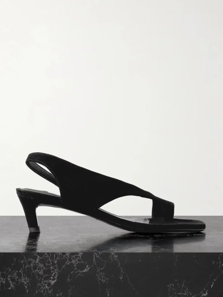 Suede Slingback Sandals Full Size Image 1