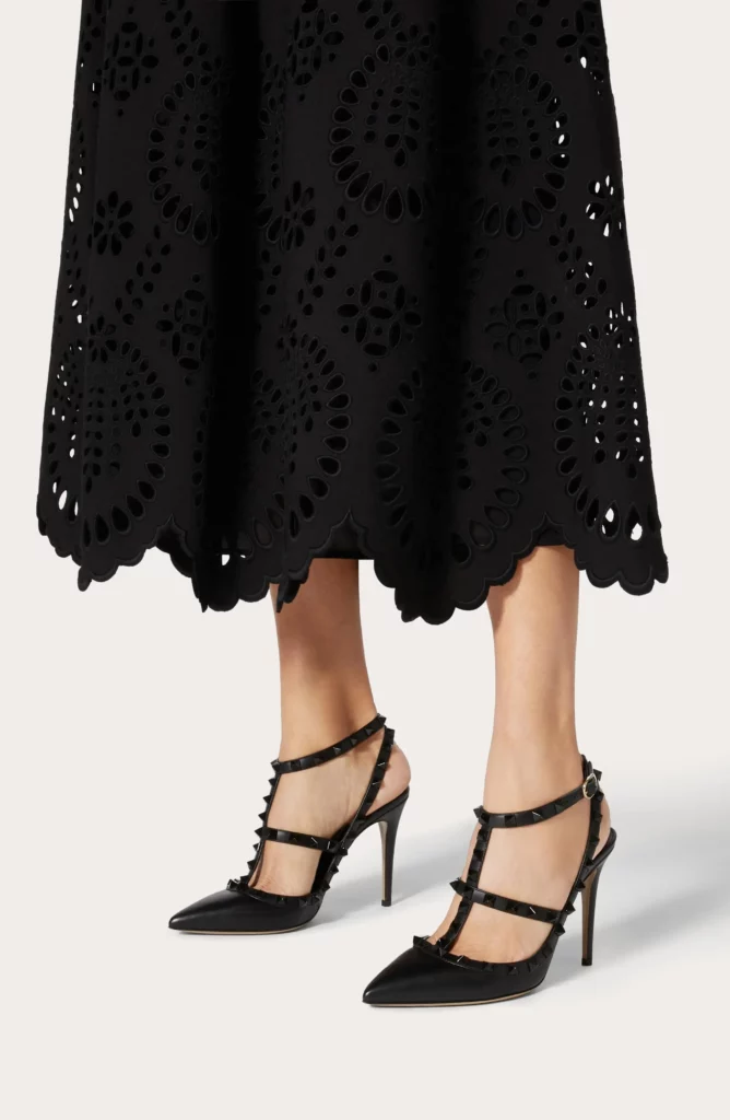 Rockstud Patent T-strap Pointed Toe Pump Full Size Image 4