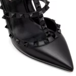 Rockstud Patent T-strap Pointed Toe Pump Thumbnail 3