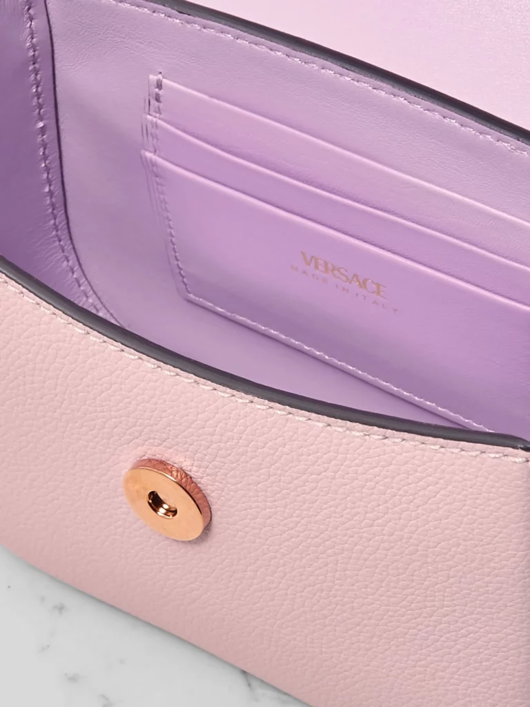 Embellished Textured-leather Shoulder Bag Full Size Image 6
