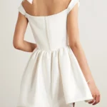 Bagatelle Off-the-shoulder Gathered Duchesse Mini Dress Thumbnail 2