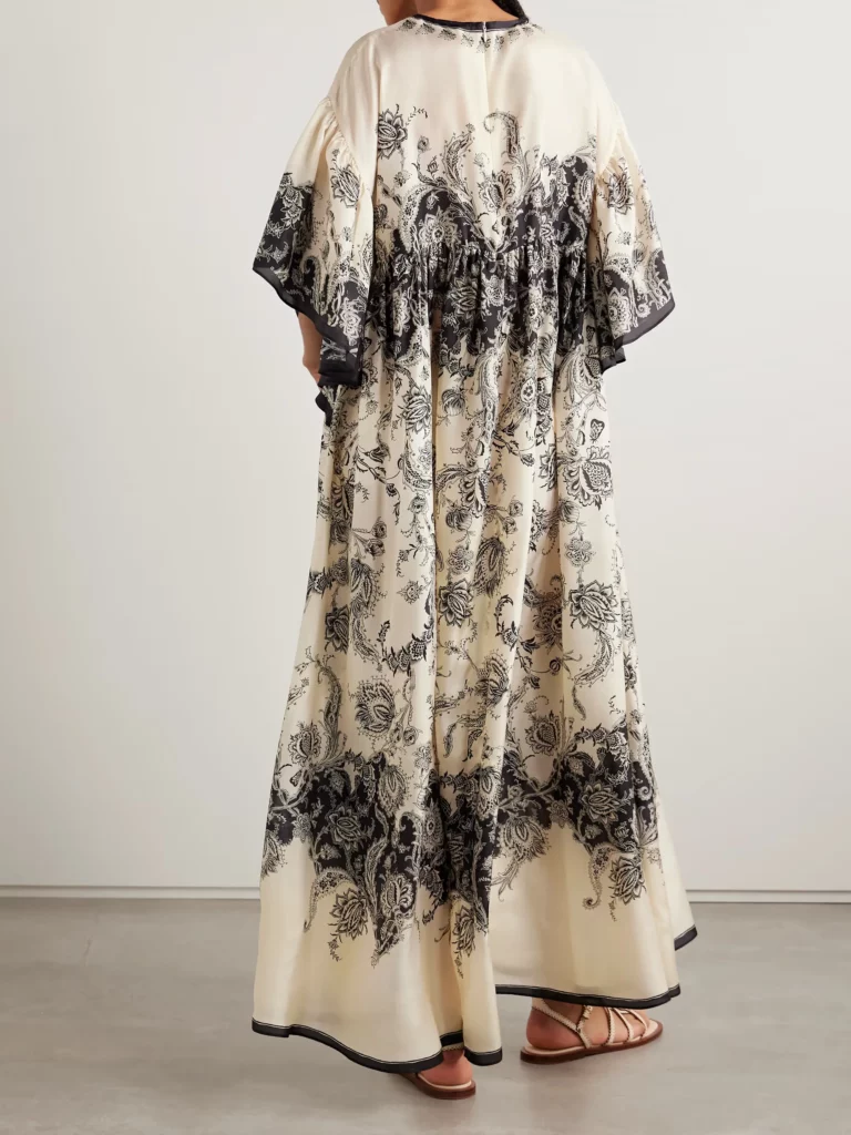 Rhiannon Paisley-print Silk Maxi Dress Full Size Image 4