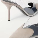 Le Coeur 90 Suede and PVC Slingback Pumps Thumbnail 3