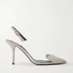 Le Coeur 90 Suede and PVC Slingback Pumps Thumbnail 1
