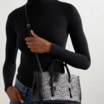 Mena 25 E/W Medium Laser-cut Leather Tote Thumbnail 3