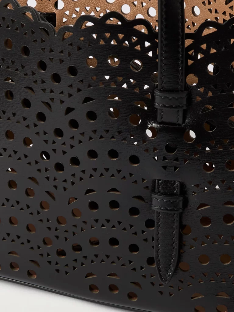 Mena 25 E/W Medium Laser-cut Leather Tote Full Size Image 2