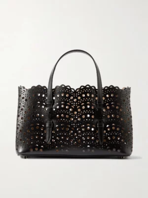 ALAÏA Mena 25 E/W Medium Laser-cut Leather Tote