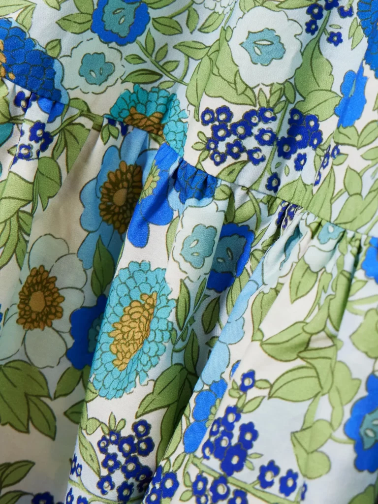 Pam Tiered Pintucked Floral-print Organic Cotton-poplin Midi Dress Full Size Image 3