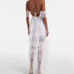 Carmen Polka-dot Tulle Maxi Dress Thumbnail 6