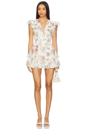 ALICE + OLIVIA Kessie Ruffle Romper
