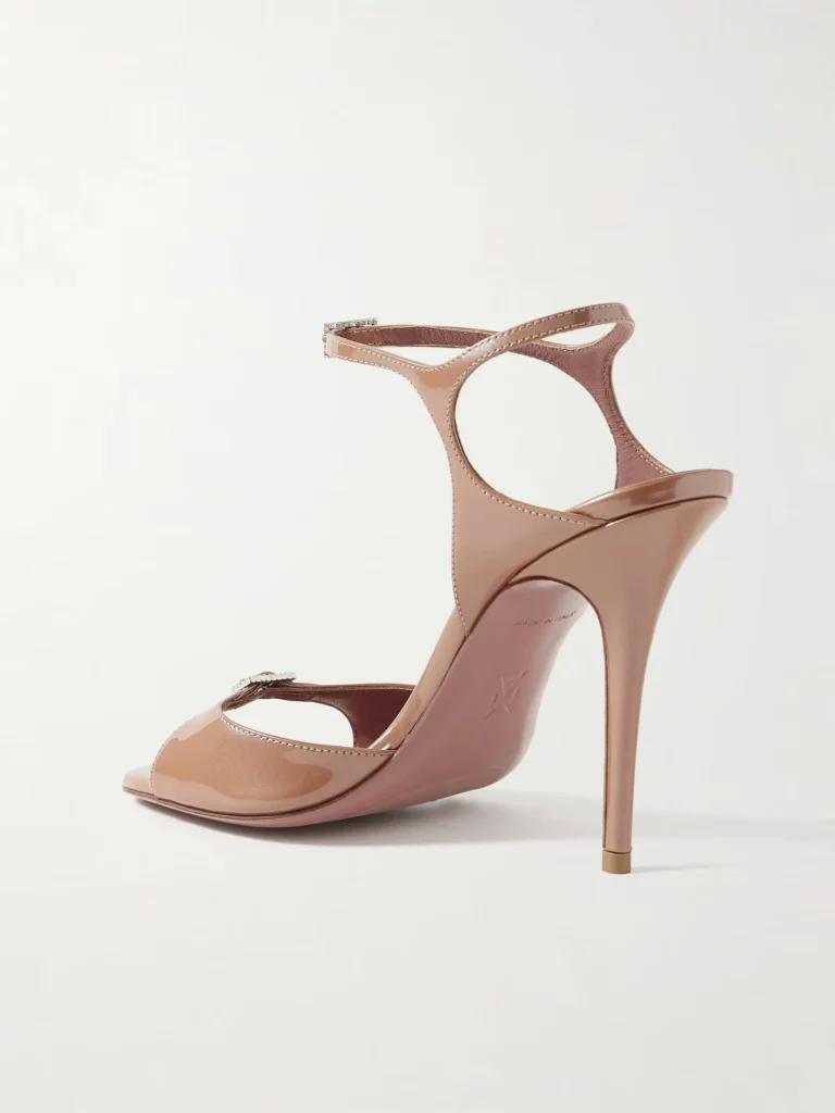 Adut Crystal-embellsihed Buckled Patent-leather Sandals Full Size Image 2
