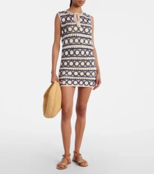 ANNA KOSTUROVA Crochet Cotton Minidress