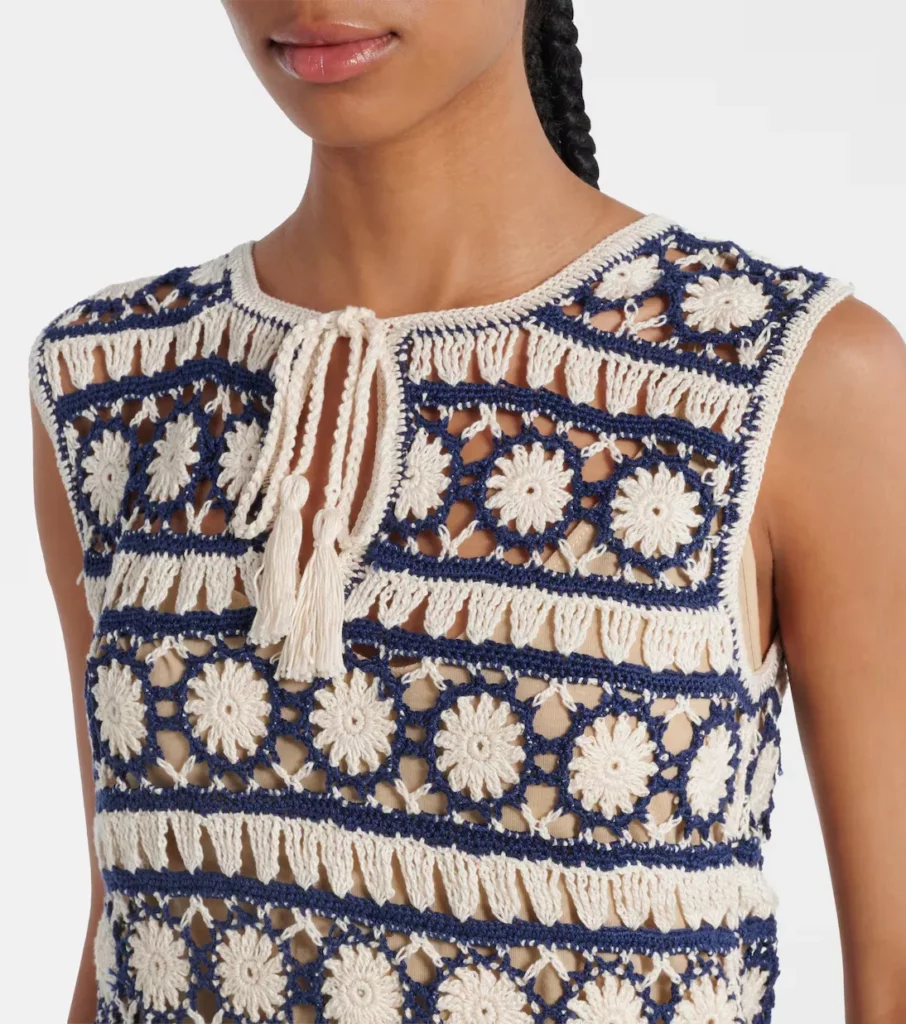 Crochet Cotton Minidress Full Size Image 2