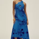 One-shoulder Cutwork Dress Thumbnail 3