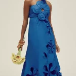 One-shoulder Cutwork Dress Thumbnail 1